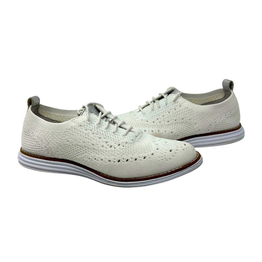 Cole Haan Original Grand Wingtip Womens Oxford White W11514 Size 6 B